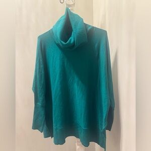 First Love Teal / Emerald Green Cowl Neck Dolman Sleeve Sweater | Medium